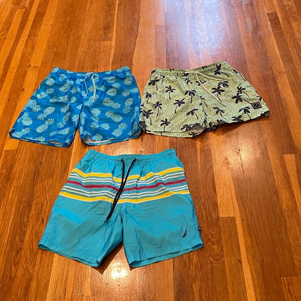 Men's Swimsuit Lot of 3 Size S Old Navy, American Eagle & Nautica